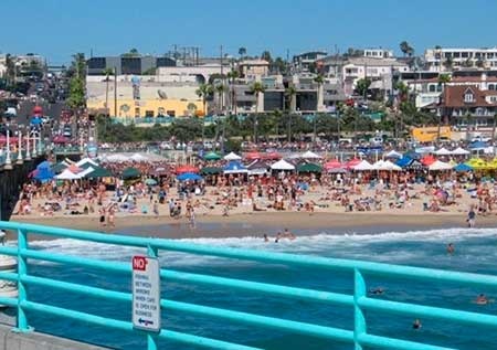 Crowded Beach during Six-Man Volleyball Tournament