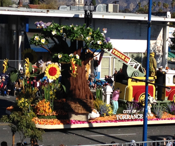 City of Torrance float in the Rose Parade