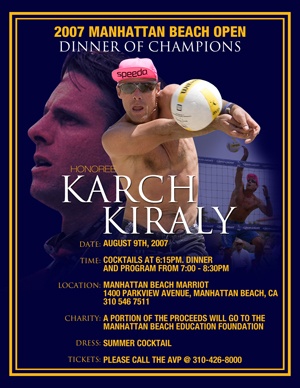 AVP Dinner of Champions to honor Karch Kiraly