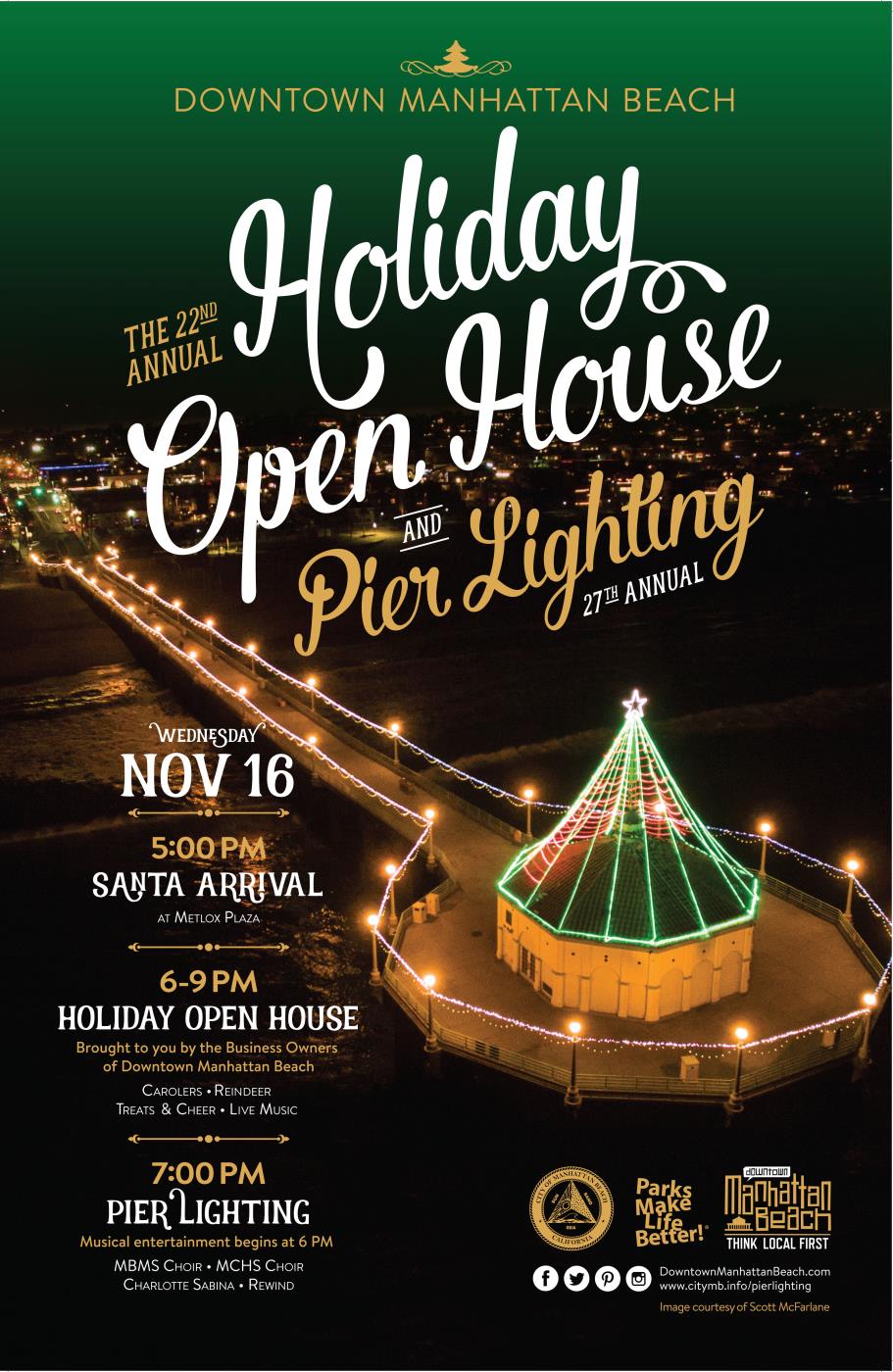 Pier Lighting & Holiday Open House Poster