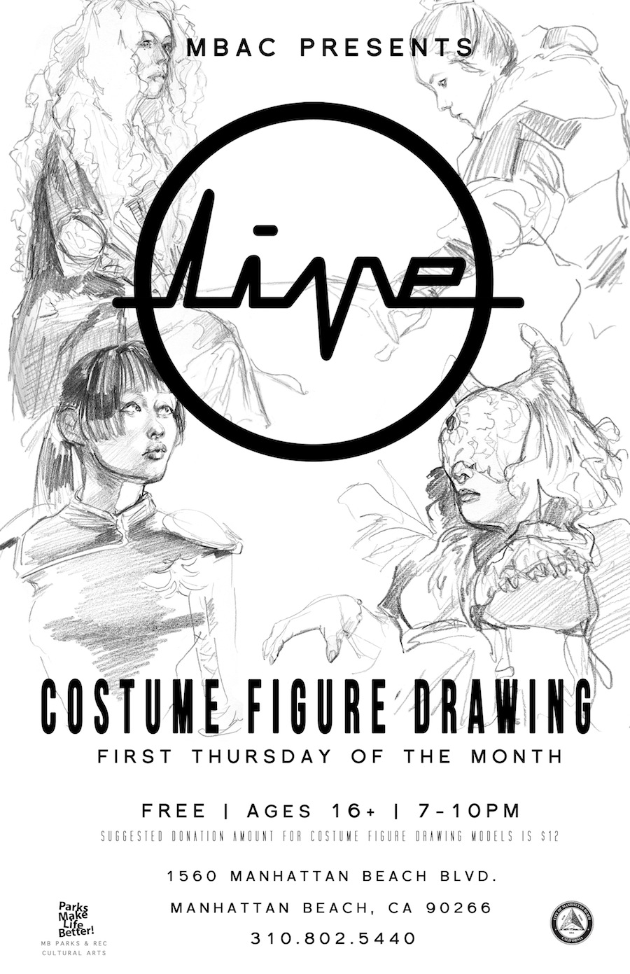 LIVE at MBAC: Costumed Figure Drawing