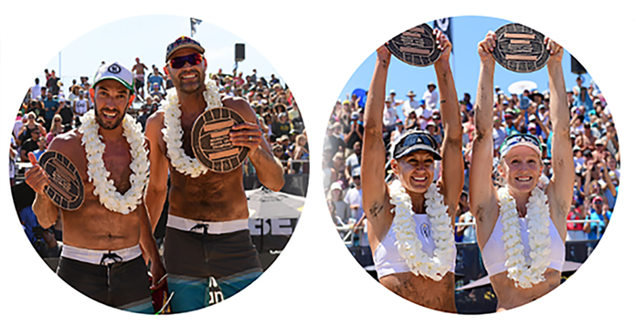 2017 Manhattan Beach Open Winners: Nick Lucena and Phil Dalhausser; Brittany Hochevar and Emily Day