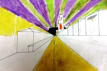 Art with Angelica Class perspective drawing