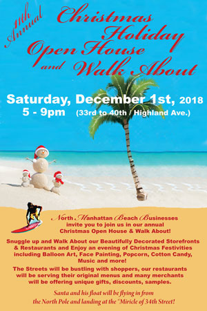 2018 North Manhattan Beach Business Christmas Holiday Open House and Walk About