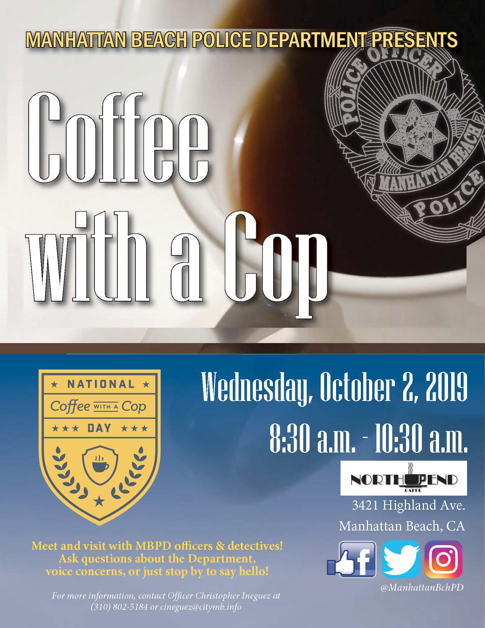 North End Coffee With A Cop-October 2019 final