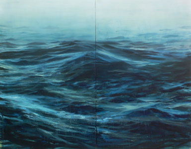 untitled, 2010, oil on canvas diptych 60 x 76 inches