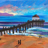 Manhattan Beach Pier Plein Air by Cumes, Paul