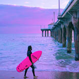 Pink Sunset Surf by Zahner, Jessie