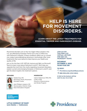 HELP IS HERE FOR MOVEMENT DISORDERS.