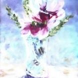 Crystal Vase with Flowers by D'Onofrio, Elaine