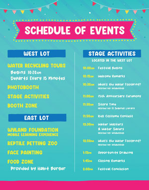 Water Harvest Schedule of Events