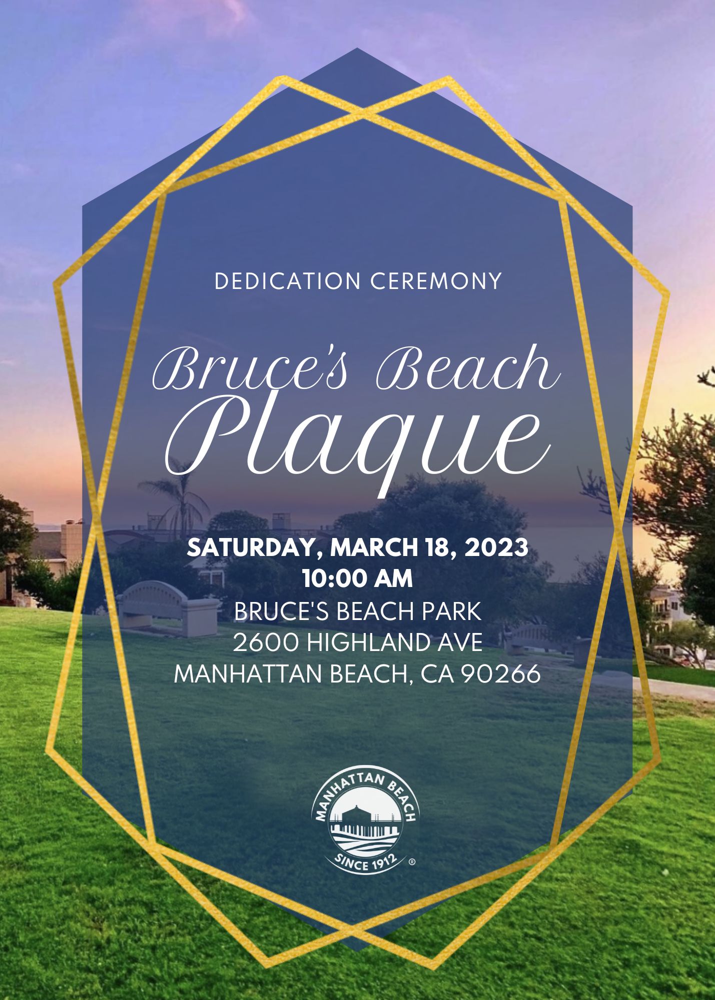 Bruce's Beach Plaque Dedication Invitation