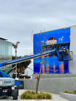 Installation of City Hall Mural