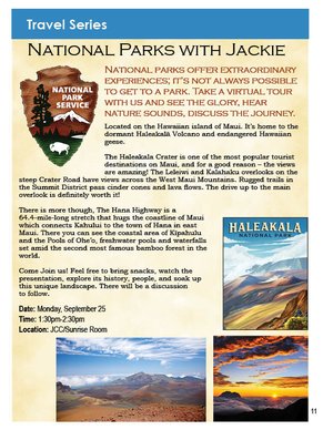 September Newsletter 2023 National Parks