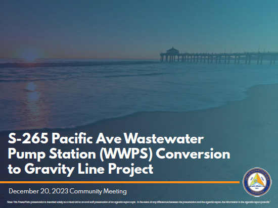 Pacific Wastewater Pump Station Presentation Image