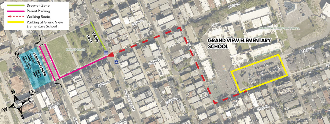 Juneteenth Ceremony Alternative Parking and Walking Map