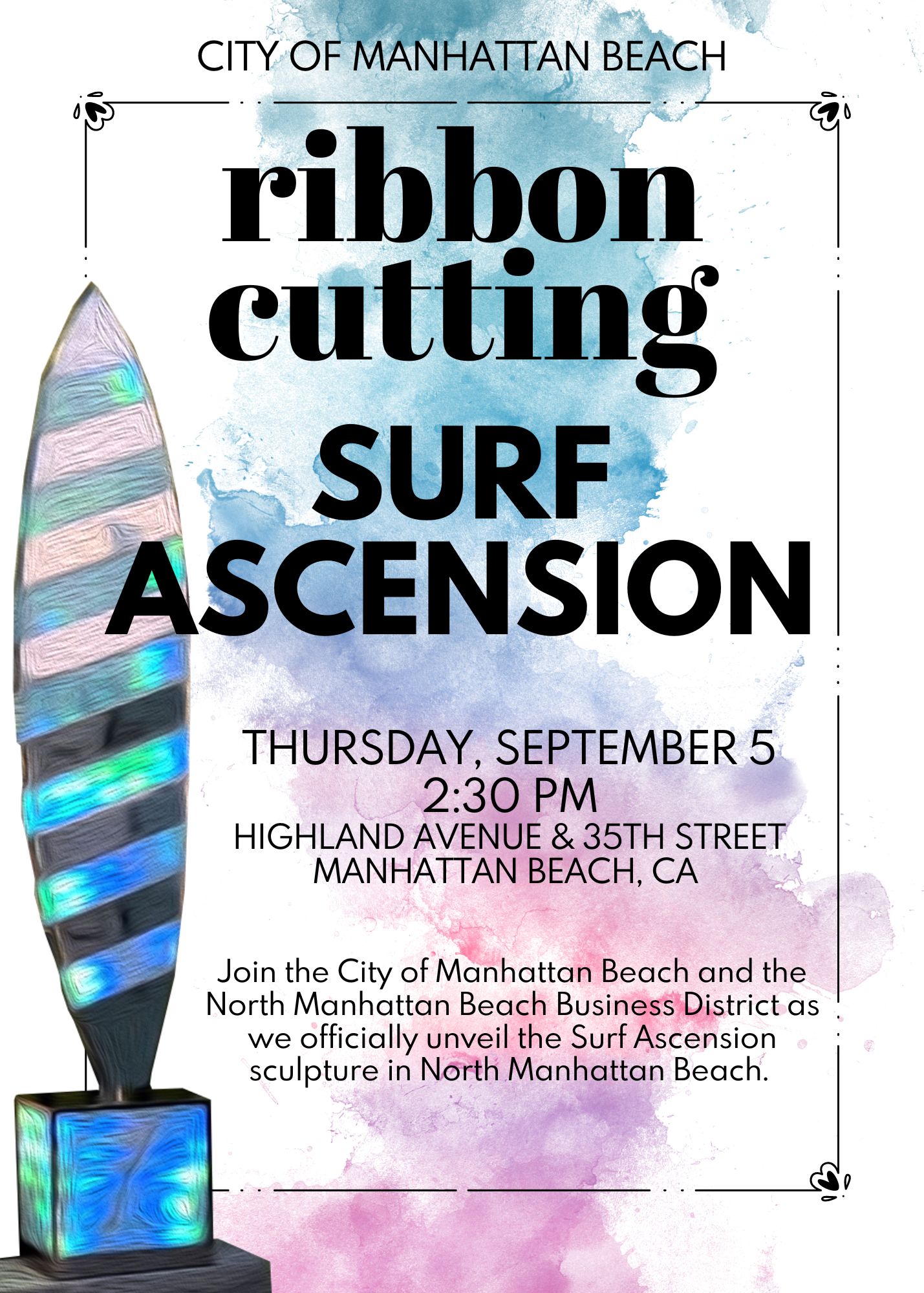 Ribbon Cutting - Surf Ascension Invitation 