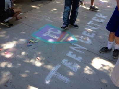 Teen Center Chalk Art